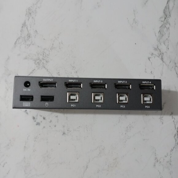 JCHICI 8K UHD AUDIO & VIDEO KVM SWITCH BOX 4 X 1 - Picture 3 of 4